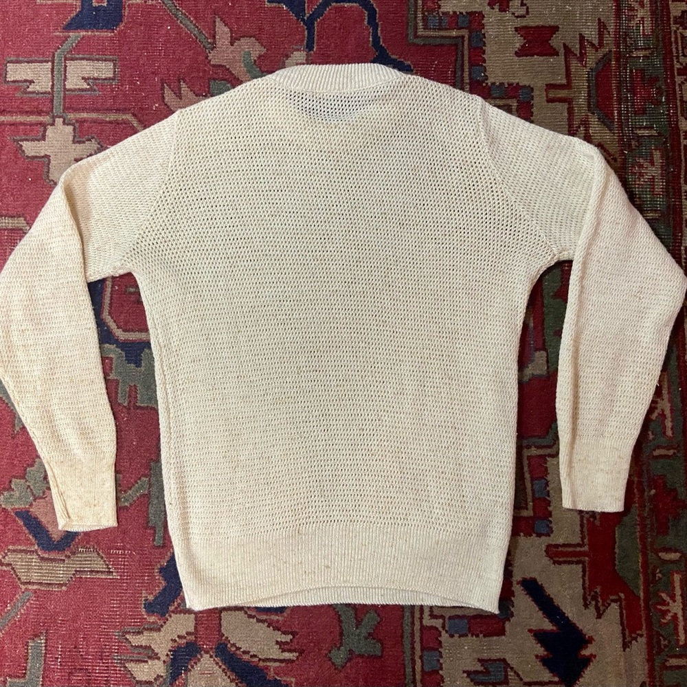 Vintage 1930s DEADSTOCK Men’s Sweatshirt D Pockets Waffle Knit Sweater Pullover - Picture 6 of 8